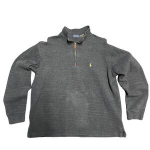 Polo Ralph Lauren 1/4 Zip Sweater – Men’s LT – Gray Estate Rib Pullover